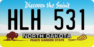 ND license plate HLH531