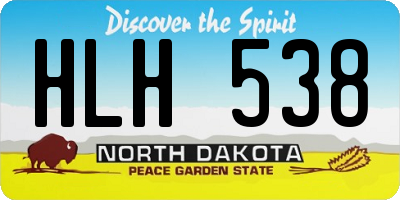 ND license plate HLH538