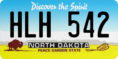 ND license plate HLH542