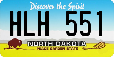 ND license plate HLH551