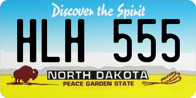 ND license plate HLH555