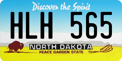 ND license plate HLH565