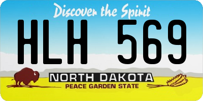 ND license plate HLH569
