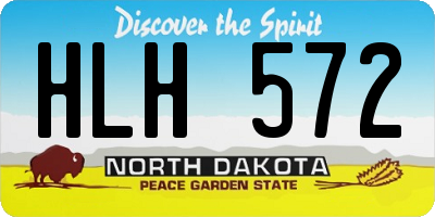 ND license plate HLH572