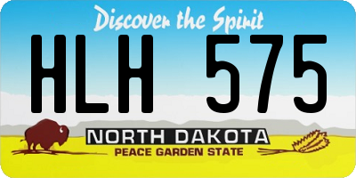 ND license plate HLH575