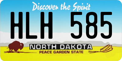 ND license plate HLH585