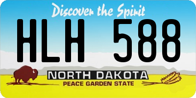 ND license plate HLH588