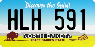 ND license plate HLH591