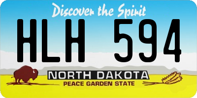 ND license plate HLH594
