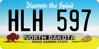 ND license plate HLH597