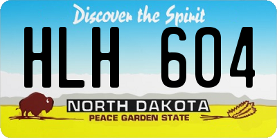 ND license plate HLH604