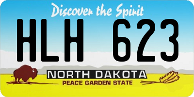 ND license plate HLH623