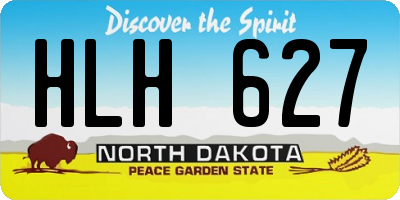 ND license plate HLH627