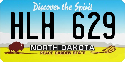 ND license plate HLH629