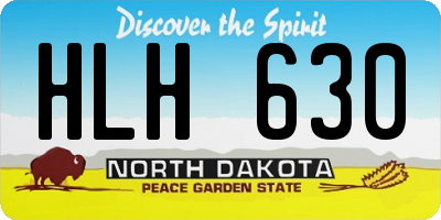 ND license plate HLH630