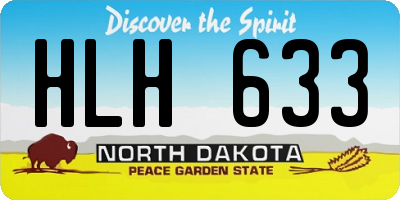 ND license plate HLH633