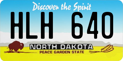 ND license plate HLH640