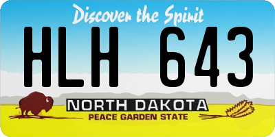 ND license plate HLH643