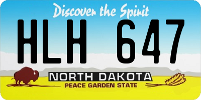 ND license plate HLH647