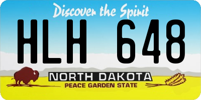ND license plate HLH648