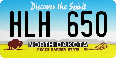 ND license plate HLH650