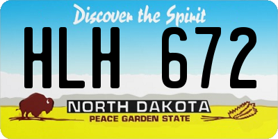 ND license plate HLH672