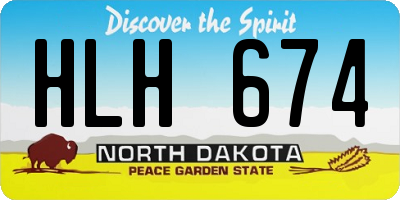 ND license plate HLH674