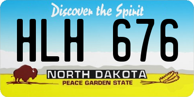 ND license plate HLH676