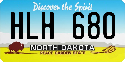 ND license plate HLH680