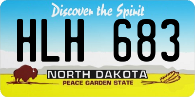 ND license plate HLH683