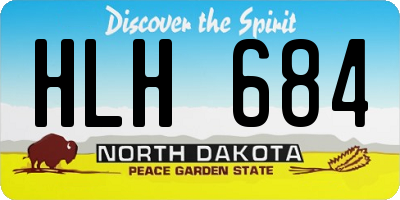 ND license plate HLH684