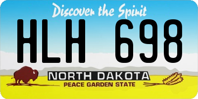 ND license plate HLH698