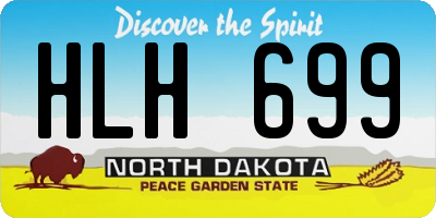 ND license plate HLH699