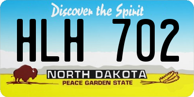 ND license plate HLH702
