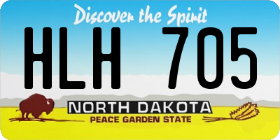 ND license plate HLH705