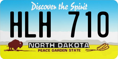 ND license plate HLH710