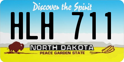 ND license plate HLH711