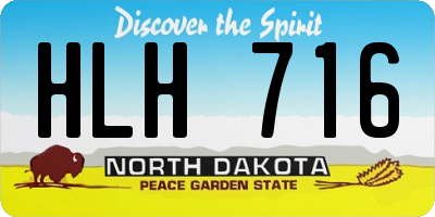 ND license plate HLH716