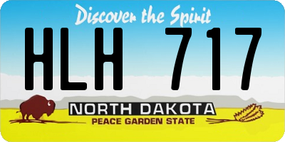 ND license plate HLH717