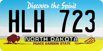 ND license plate HLH723