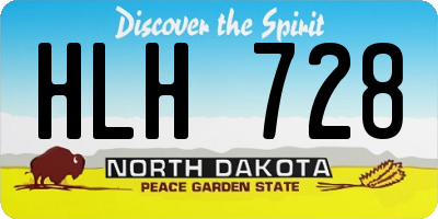 ND license plate HLH728