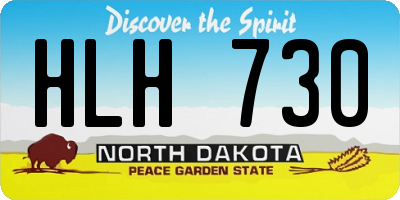 ND license plate HLH730