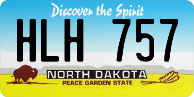 ND license plate HLH757