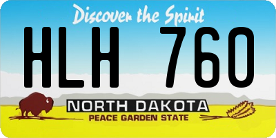 ND license plate HLH760