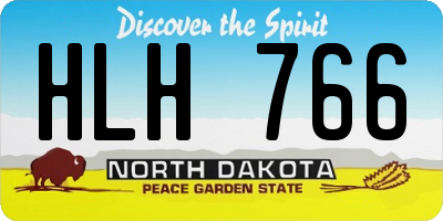 ND license plate HLH766