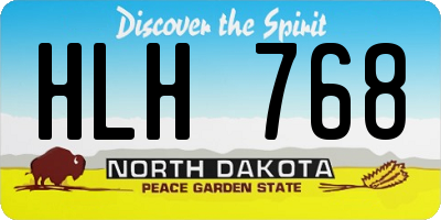 ND license plate HLH768