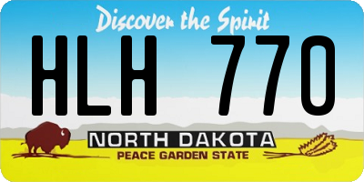 ND license plate HLH770