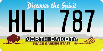ND license plate HLH787