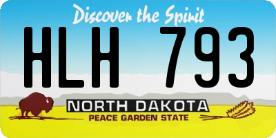 ND license plate HLH793