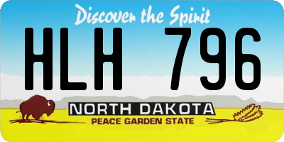 ND license plate HLH796